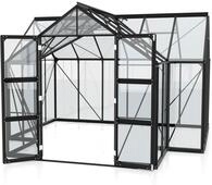 Vitavia Gew&auml;chshaus - 383x383x254cm - schwarz - Aluminium / Stahl / Glas