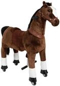 small foot Reitpferd auf Rollen - braun