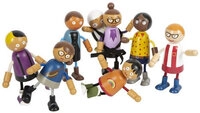 small foot Biegepuppen-Familie mit Baby - mehrfarbig