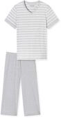 Schiesser 3/4-Pyjama - Damen - Gr. 36 - grau/gestreift