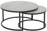 Tchibo - 2 Hela Couchtische &raquo;Luis&laquo; - 88x85x12cm - schwarz -