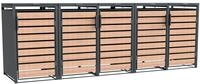 Tchibo - M&uuml;lltonnenbox - 332x80x116cm - anthrazit -