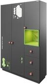 roba Minecraft Schrank - 200x50x135cm - schwarz -