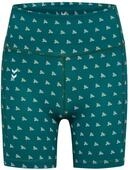 hummel&reg; Damen-Short-Tights - Damen - Gr. L - dunkelgr&uuml;n/print