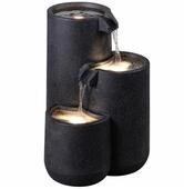 Tchibo - 3-stufiger LED-Gartenbrunnen &raquo;Brahma&laquo; - 44x42x60,5cm - anthrazit -