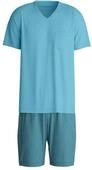 Tchibo - Calida Relax Streamline Shorty-Pyjama - Herren - Gr. L - petrol/print