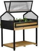 Tchibo - 4-Jahreszeiten-Hochbeet - 73x100x121,5cm - schwarz - Kiefernholz /