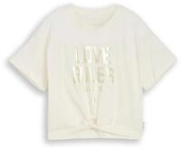 Tom Tailor Kinder-T-Shirt mit Print und Knotendetail - M&auml;dchen - Gr. 176