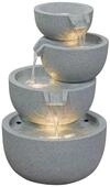 Tchibo - 4-stufiger LED-Gartenbrunnen &raquo;Rama&laquo; - 51x46,5x72,5cm - grau - Polyethylen