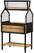 Tchibo - 4-Jahreszeiten-Hochbeet - 48x76x118cm - schwarz - Kiefernholz / Polycarbonat