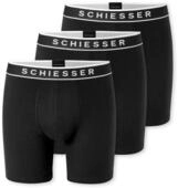 3 Schiesser Long-Shorts - Herren - Gr. S/4 - schwarz