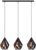 Eglo Pendelleuchte &raquo;Carlton&laquo; - 80,5x20,5x110cm - schwarz - Stahl