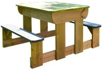 Wendi Picknick- und Matschtisch mit B&auml;nken - gr&uuml;n