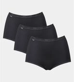 sloggi Basic+ Maxi C3P - Damen - Gr. 46 - schwarz