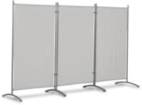 Leco Stellwand - 260x60x156cm - hellgrau - Polyester / Stahl / Kunststoff