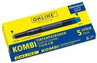 Online Pen ONLINE Kombipatrone Tintenpatrone 5 St&uuml;ck k&ouml;nigsblau Tintenpatrone