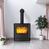 Fireplace Kaminofen Adamis Stahl, 7 kW, Zeitbrand, weiße Feuerraumauskleidung
