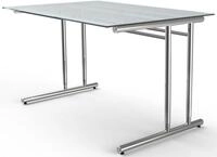 KERKMANN Schreibtisch Schreibtisch Artline ESG C-Fu&szlig; 120x80x68-82cm glas