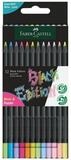 Faber-Castell Buntstift Black Edition neon + pastell, (12-tlg), 12 Farben