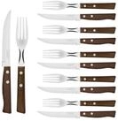 Tramontina Steakbesteck TRADICIONAL Steak-/Pizzabesteck - Holzgriff (12-tlg), 6