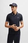 Poloshirt BOSS GREEN "Paddy Regular Fit", Herren, Gr. S, blau (dunkelblau402),