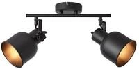 Brilliant Deckenstrahler Rolet, ohne Leuchtmittel, Spotrohr 2flg sand schwarz