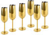 Echtwerk Champagnerglas Edelstahl 250 ml 6tlg gold
