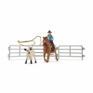 Schleich&reg; Stapelspielzeug Farm World Team Roping mit Cowgirl, Spielfigur