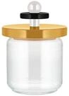 Alessi Vorratsdose Sottsass Collection Twergi Gelb 750 ml, Buchenholz, Glas, (1-tlg)