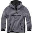 Kapuzenpullover BRANDIT "Teddyfleece", Damen, Gr. L, grau (anthrazit),...