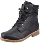 Schn&uuml;rstiefelette RIEKER, Damen, Gr. 38, schwarz, Lederimitat, Schuhe