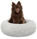 lionto Tierkissen Donut rund mit Rand, Pl&uuml;schbezug, weiches & gem&uuml;tliches Hundebett