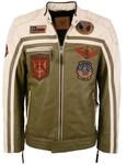 Lederjacke TOP GUN "Lederjacke TGJ1005", Herren, Gr. L, gr&uuml;n (olive, tan),