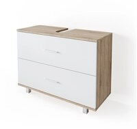 Vicco Waschbeckenunterschrank Ilias, Wei&szlig;/Sonoma, 80 x 60.8 cm (1-St) Drehbar