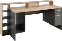 BEGA OFFICE Gamingtisch Highscore 4, Grau inkl. LED Beleuchtung, Computertisch mit