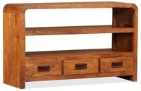 vidaXL TV-Schrank TV-Board Massivholz Akazie 90x30x55 cm