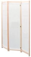 vidaXL Raumteiler, 3-teiliger Paravent Creme 120 x 170 x 4 cm Stoff