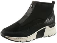 Schlupfboots RIEKER, Damen, Gr. 42, schwarz, Nubuklederimitat, Textil,
