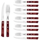 Tramontina Steakbesteck Pizzabesteck, 12-tlg. Set - mit FSC Holzgriff (12-tlg),...