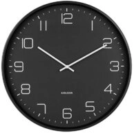 Karlsson Uhr Wanduhr Lofty Mattschwarz
