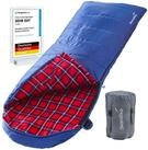Skandika Deckenschlafsack Dundee Baumwollflanell, Koppelbar, Kopfteil mit Kordel