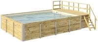 weka Rechteckpool 595 Gr. 2 mit Sonnendeck und Technikraum (Set, 10-tlg), BxLxH: