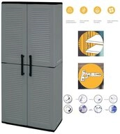 GarPet Garten-Ger&auml;teschrank Gartenschrank Kunststoff Balkon Schrank Wetterfest