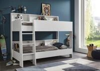 Relita Etagenbett Sway, 2 Liegefl&auml;chen, mit Leiter, r&uuml;ckseitige Regale,...