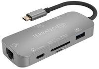 Terratec CONNECT C8 Dockingstation (Adapter mit USB-C PD, HDMI, 2x USB 3.0, Card