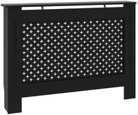 vidaXL Heizungsverkleidung, Heizk&ouml;rperabdeckung Schwarz 112x19x81,5 cm MDF