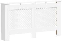 vidaXL Heizk&ouml;rper Heizk&ouml;rperabdeckung Wei&szlig; 152x19x81,5 cm MDF
