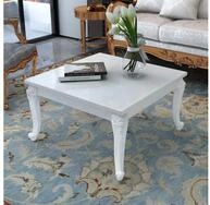vidaXL Couchtisch vidaXL Couchtisch 80x80x42 cm Hochglanz-Wei&szlig;