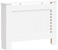 vidaXL Heizk&ouml;rper Heizk&ouml;rperabdeckung Wei&szlig; 112&times;19&times;81,5 cm MDF