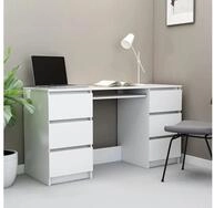 vidaXL Schreibtisch vidaXL Schreibtisch Wei&szlig; 140x50x77 cm Holzwerkstoff